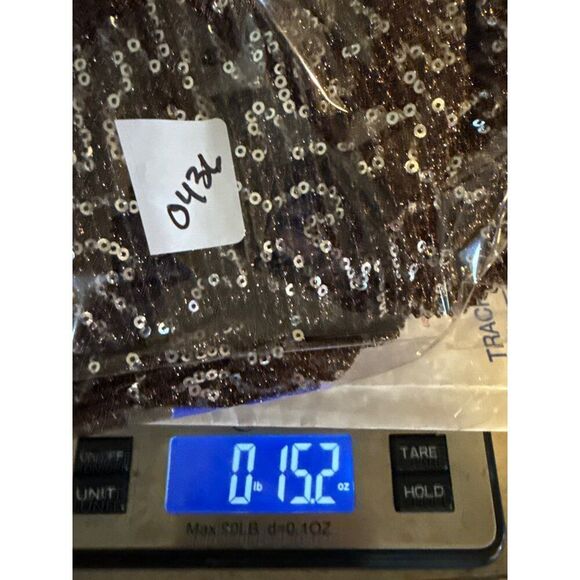 NWT Anthropologie Moon River Brown and Silver Sequin Dress Sz Small - Picture 13 of 13